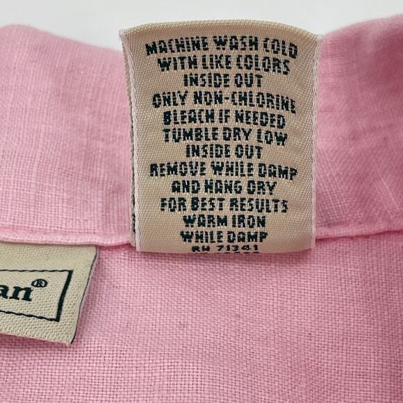 L. L. Bean Women's 100% Linen Button Down Top, Sz. S Coastal Beachy Light *READ* - Picture 5 of 8